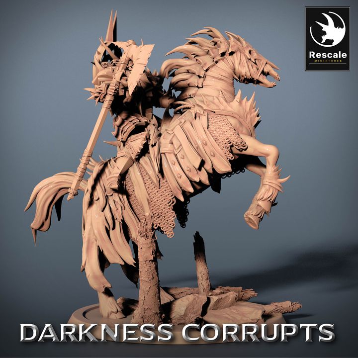 Dark Horse Armor Mount | Large | Rescale Miniatures | D&D DnD Pathfinder Miniature