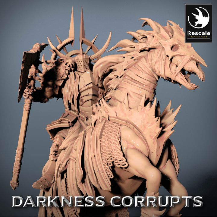 Dark Horse Armor Mount | Large | Rescale Miniatures | D&D DnD Pathfinder Miniature