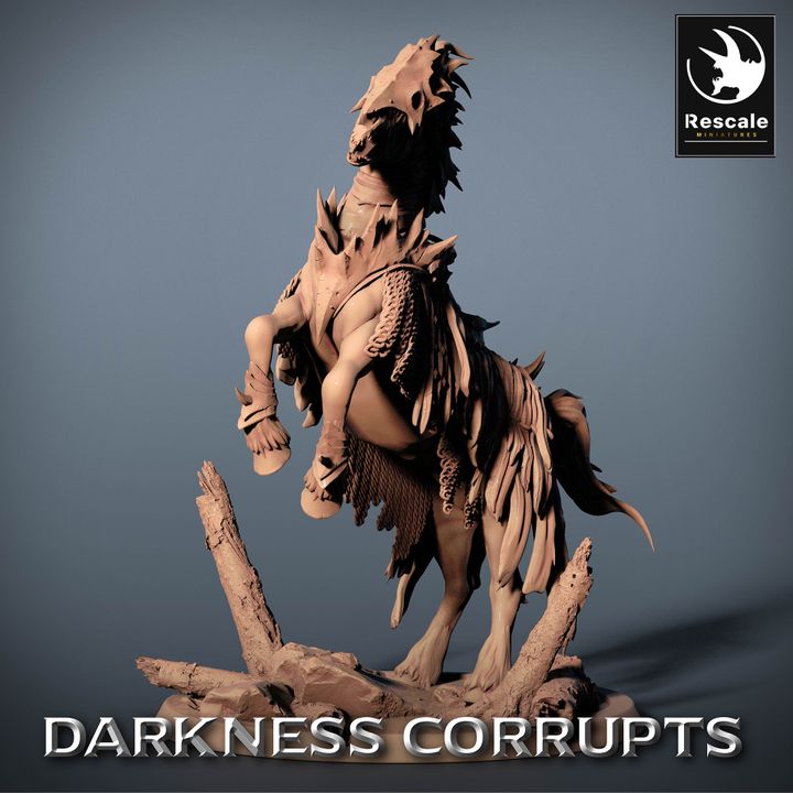 Dark Horse Armor Mount | Large | Rescale Miniatures | D&D DnD Pathfinder Miniature