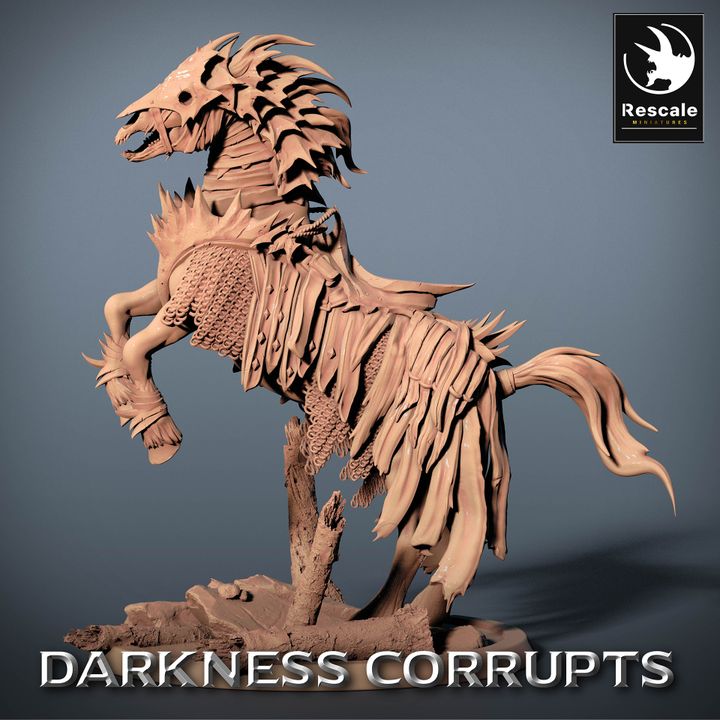 Dark Horse Armor Mount | Large | Rescale Miniatures | D&D DnD Pathfinder Miniature