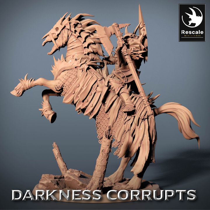 Undead Nightmare Mount Rearing Horse | Large | Rescale Miniatures | D&D DnD Pathfinder Miniature