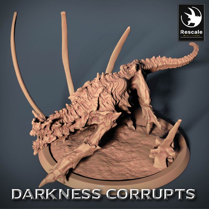 Hellhound Demon Fiend Miniature | Large | Rescale Miniatures | D&D DnD Pathfinder Miniature