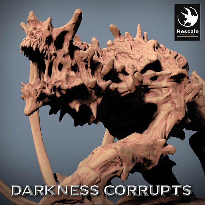 Hellhound Demon Fiend Miniature | Large | Rescale Miniatures | D&D DnD Pathfinder Miniature