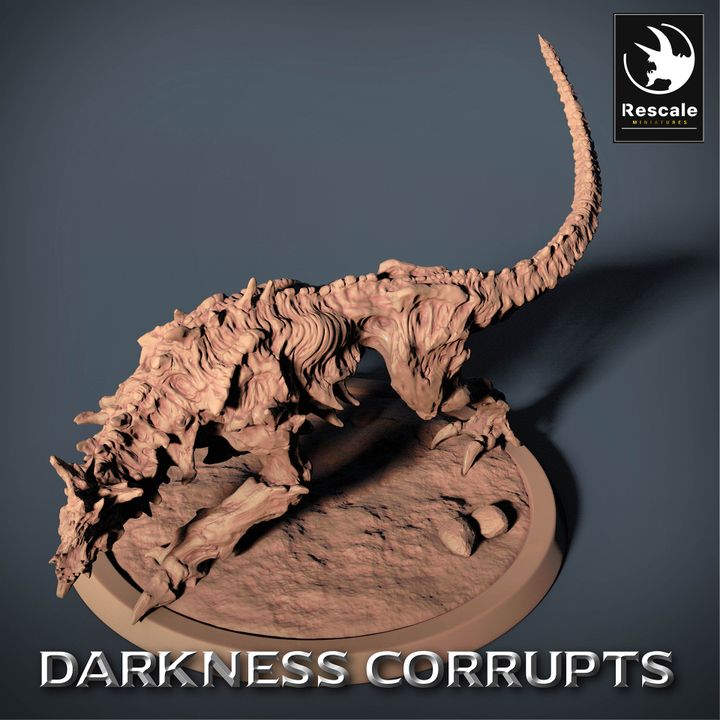 Hellhound Fiery Breath Monster | Large | Rescale Miniatures | D&D DnD Pathfinder Miniature