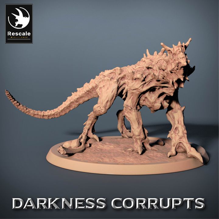Hellhound Fiery Beast Guardian | Large | Rescale Miniatures | D&D DnD Pathfinder Miniature