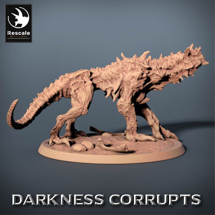 Hellhound Fiery Beast Guardian | Large | Rescale Miniatures | D&D DnD Pathfinder Miniature