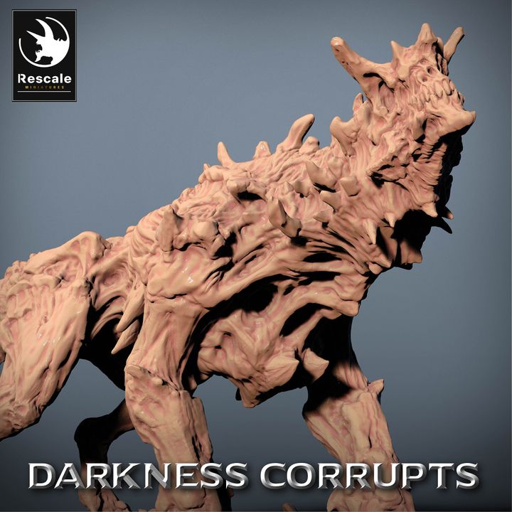 Hellhound Fiery Beast Guardian | Large | Rescale Miniatures | D&D DnD Pathfinder Miniature