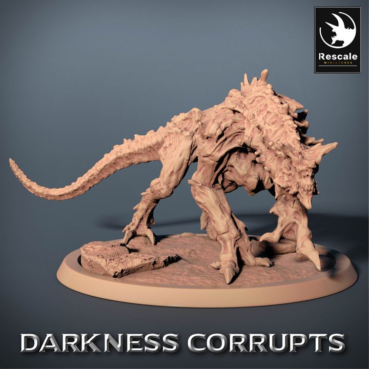 Hellhound Fiery Demonic Hound | Large | Rescale Miniatures | D&D DnD Pathfinder Miniature