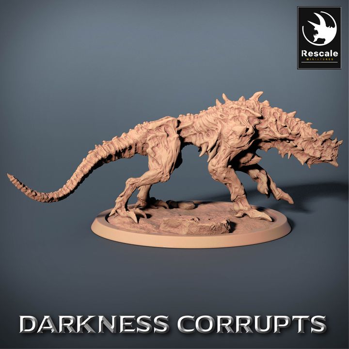 Hellhound Fiery Demonic Hound | Large | Rescale Miniatures | D&D DnD Pathfinder Miniature