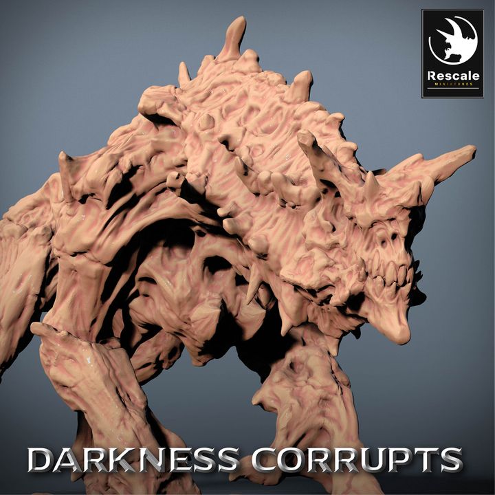 Hellhound Fiery Demonic Hound | Large | Rescale Miniatures | D&D DnD Pathfinder Miniature