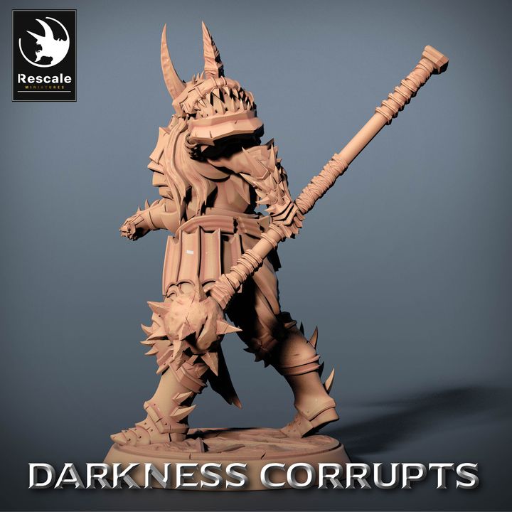 Collection Darknight Mace Warrior Fighter Paladin | Medium | Rescale Miniatures | D&D DnD Pathfinder Miniature