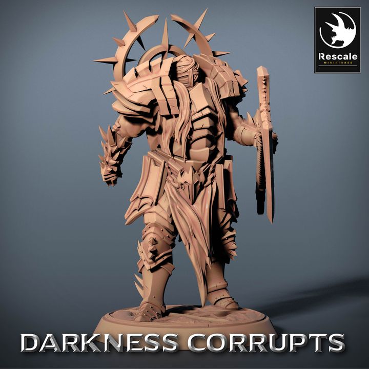 Collection Darknight Soldier Warrior Miniature | Medium | Rescale Miniatures | D&D DnD Pathfinder Miniature