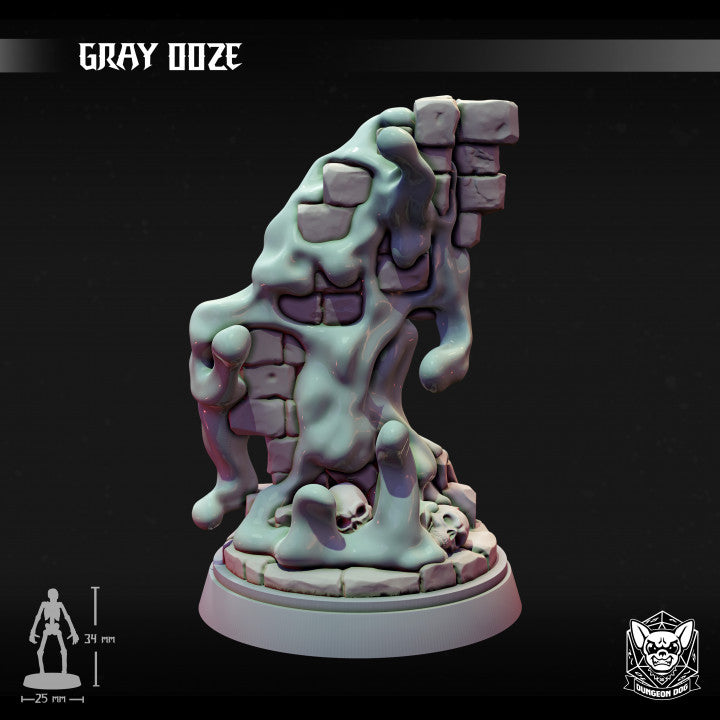 Gray Ooze - Wall (25mm Base)