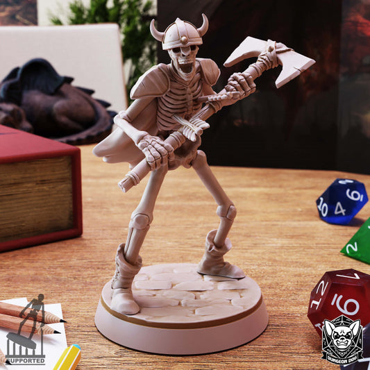 Skeleton Axe Warrior - Aggressive (25mm Base)