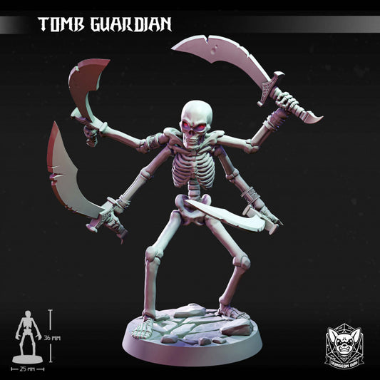 Skeleton Guard Undead Tomb Guardian | Medium | Dungeon Dog | D&D DnD Pathfinder Miniature