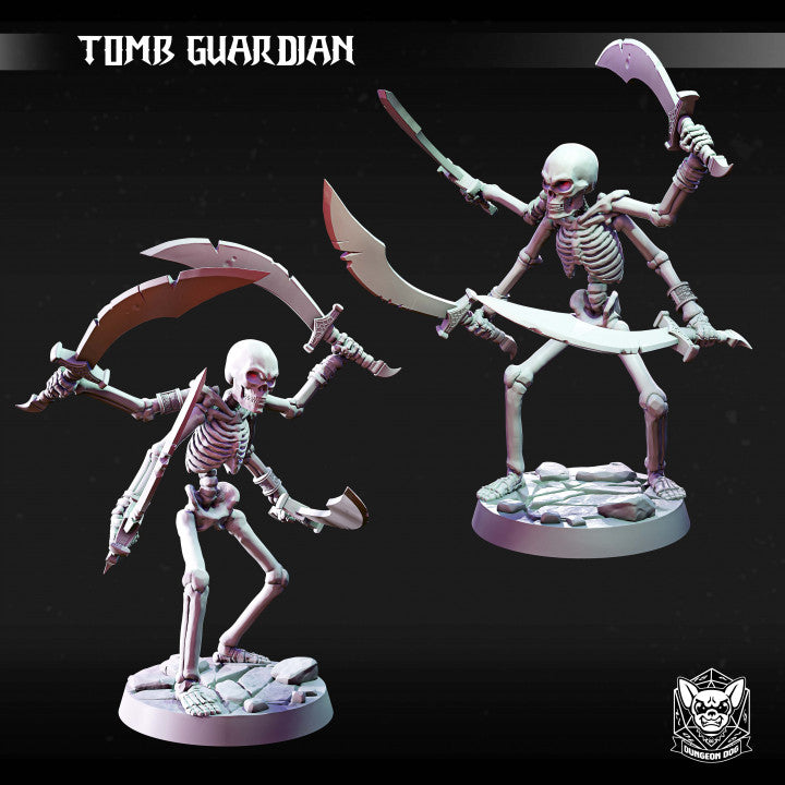 Skeleton Guard Undead Tomb Guardian | Medium | Dungeon Dog | D&D DnD Pathfinder Miniature
