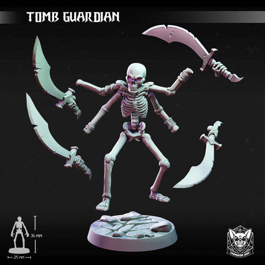 Skeleton Guard Undead Tomb Guardian | Medium | Dungeon Dog | D&D DnD Pathfinder Miniature