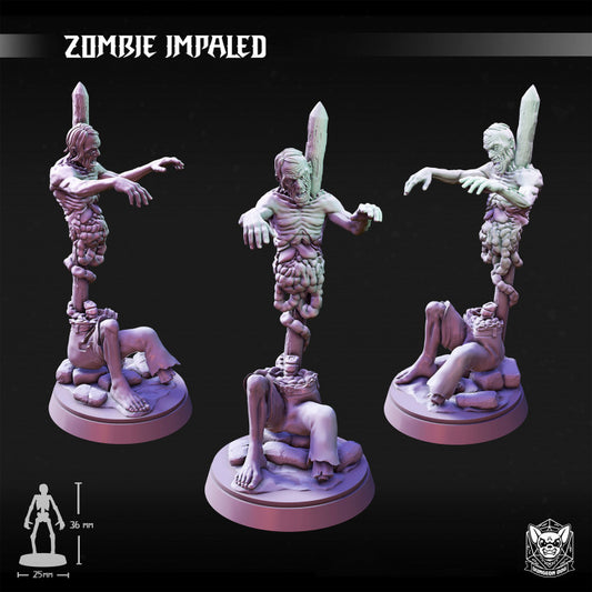 Zombie - Impaled (25mm Base)