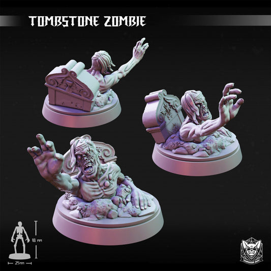 Tombstone Zombie - Rising (25mm Base)