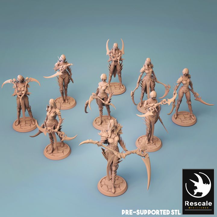 Death Cultist Commander Miniatures | Medium | Rescale Miniatures | D&D DnD Pathfinder Miniature