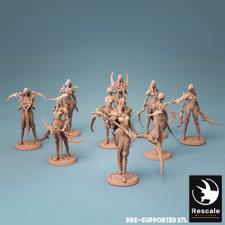 Death Cultist Commander Miniatures | Medium | Rescale Miniatures | D&D DnD Pathfinder Miniature