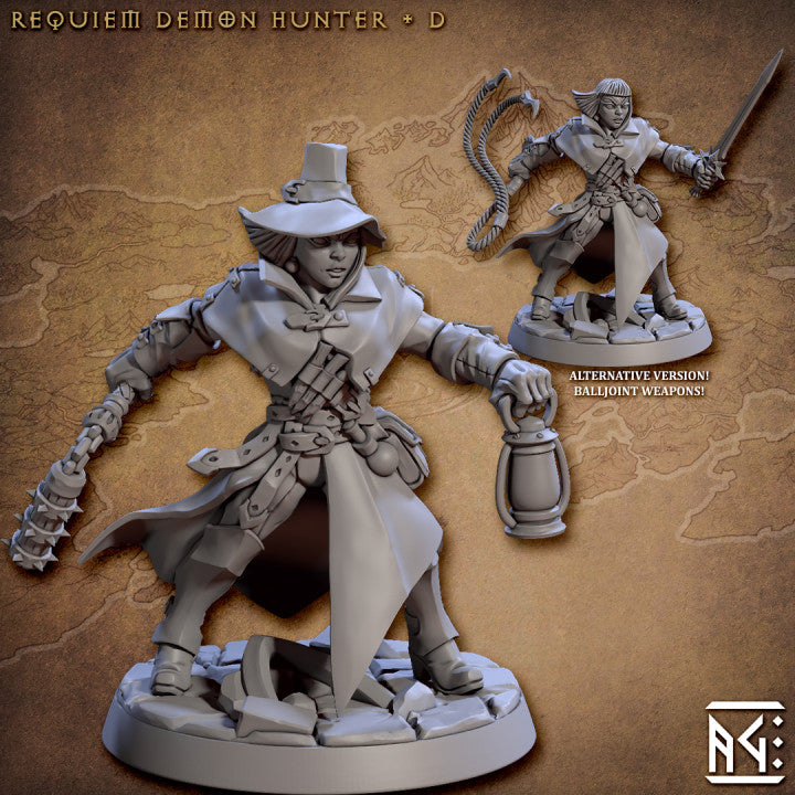 Demon Hunter Vampire Slayer Fiends | Medium | Artisan Guild | D&D DnD Pathfinder Miniature