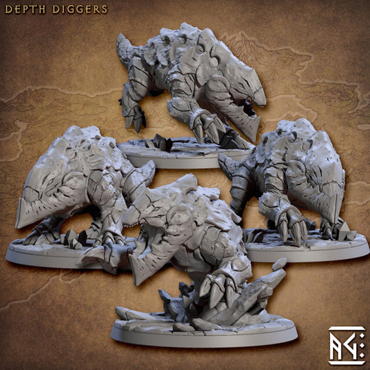 Depth Digger Gnome Cavalry Beasts | Large | Artisan Guild | D&D DnD Pathfinder Miniature