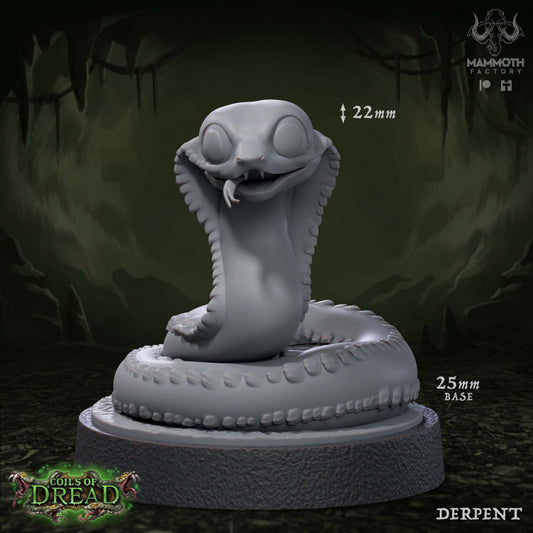 Serpentine Snake Creature Miniature | Medium | Mammoth Factory | D&D DnD Pathfinder Miniature