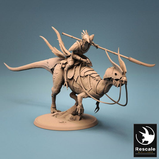 Dilophosaurus Dinosaur Mount Beasts Large | Rescale Miniatures | D&D DnD Pathfinder Miniature