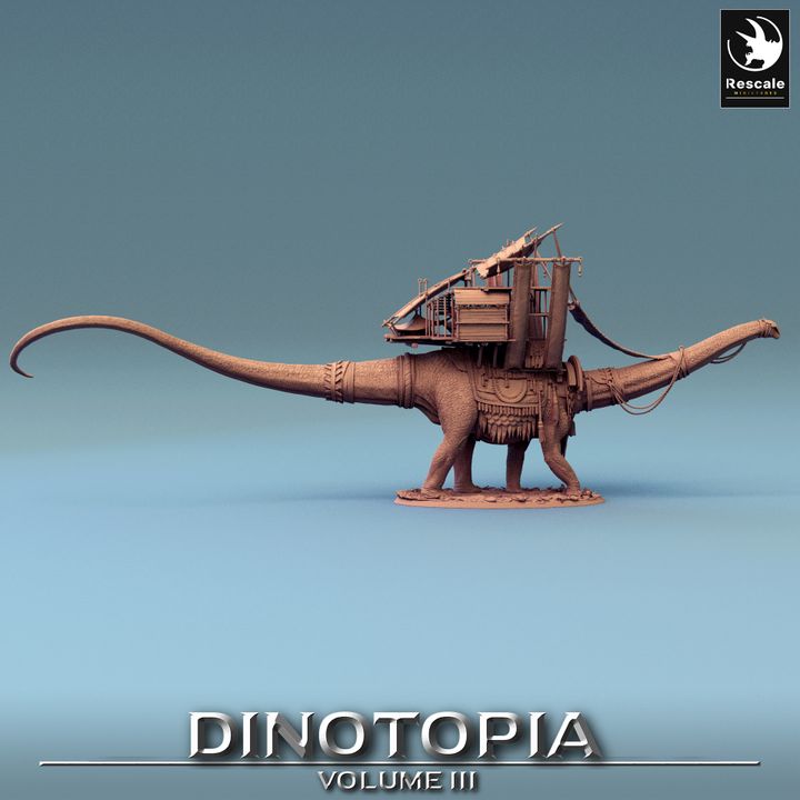 Diplodocus Dinosaur Beasts Wild | Gargantuan | Rescale Miniatures | D&D DnD Pathfinder Miniature