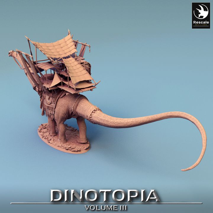 Diplodocus Dinosaur Beasts Wild | Gargantuan | Rescale Miniatures | D&D DnD Pathfinder Miniature
