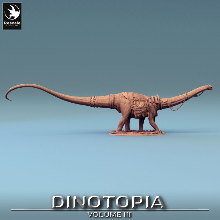 Diplodocus Dinosaur Beasts Wild | Gargantuan | Rescale Miniatures | D&D DnD Pathfinder Miniature