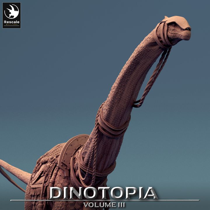 Diplodocus Dinosaur Beasts Wild | Gargantuan | Rescale Miniatures | D&D DnD Pathfinder Miniature