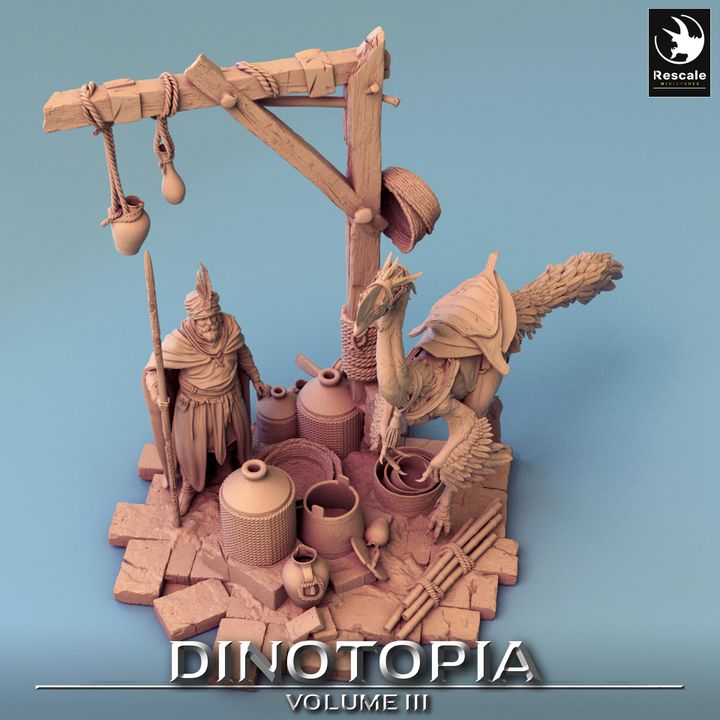 Collection Dinosaurs Fantasy Diorama Beasts | Large | Rescale Miniatures | D&D DnD Pathfinder Miniature