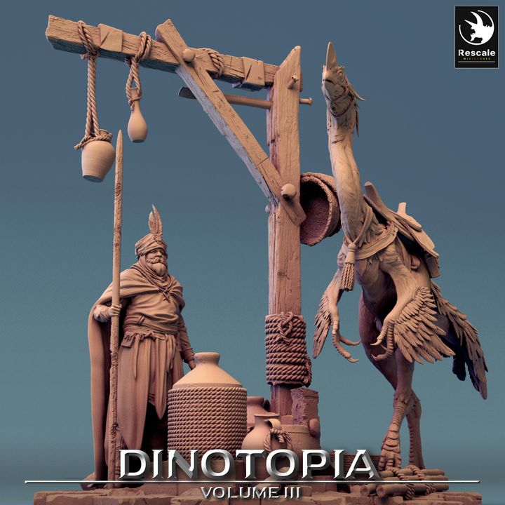 Collection Dinosaurs Fantasy Diorama Beasts | Large | Rescale Miniatures | D&D DnD Pathfinder Miniature