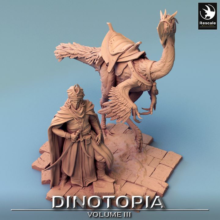 Dinotopia Guard Warrior Fighter Human | Medium | Rescale Miniatures | D&D DnD Pathfinder Miniature