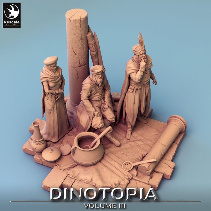 Collection Dinosaurs Fantasy Diorama Beasts | Large | Rescale Miniatures | D&D DnD Pathfinder Miniature