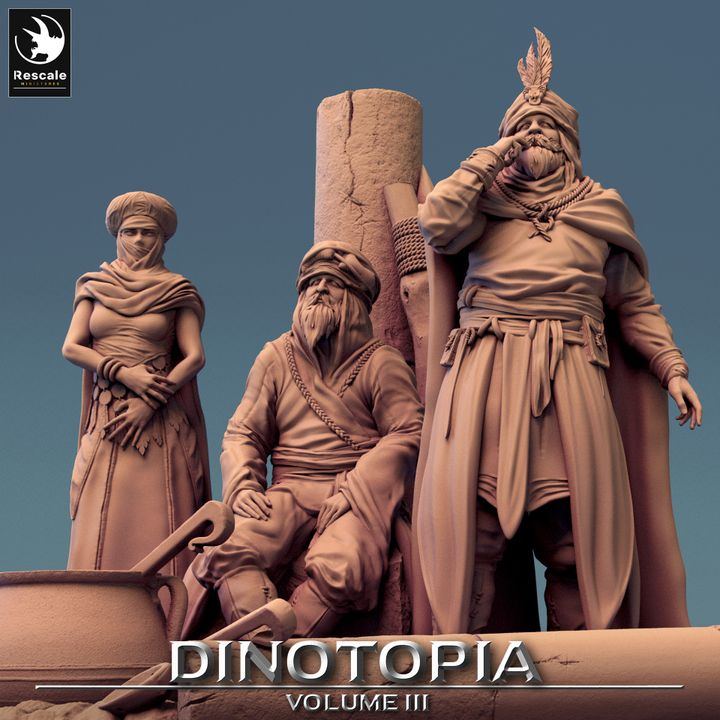 Collection Dinosaurs Fantasy Diorama Beasts | Large | Rescale Miniatures | D&D DnD Pathfinder Miniature