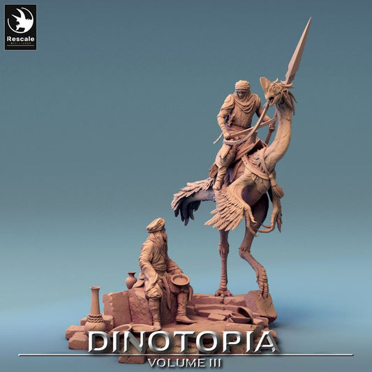 Dinosaur Warrior Rider Beasts | Large | Rescale Miniatures | D&D DnD Pathfinder Miniature