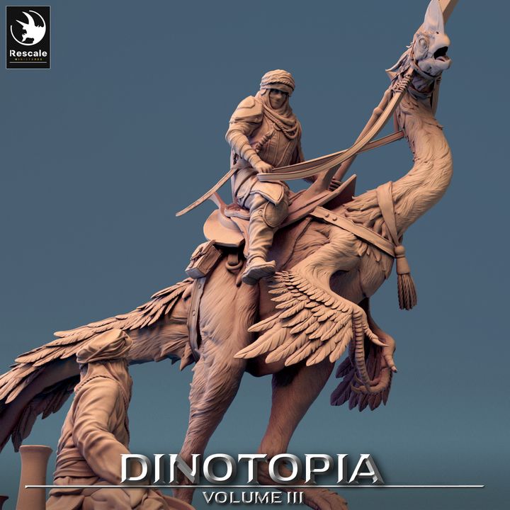 Dinosaur Warrior Rider Beasts | Large | Rescale Miniatures | D&D DnD Pathfinder Miniature