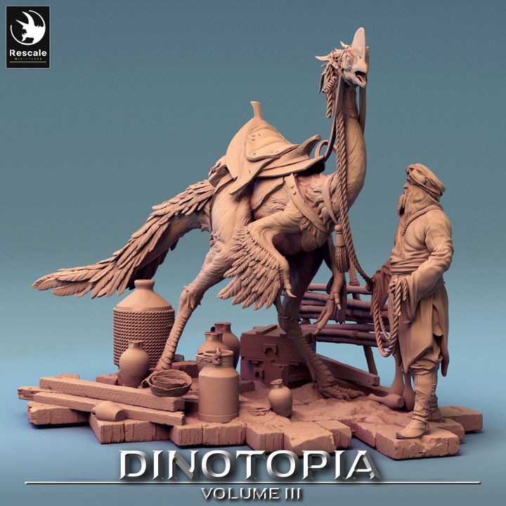 Collection Dinosaurs Fantasy Diorama Beasts | Large | Rescale Miniatures | D&D DnD Pathfinder Miniature