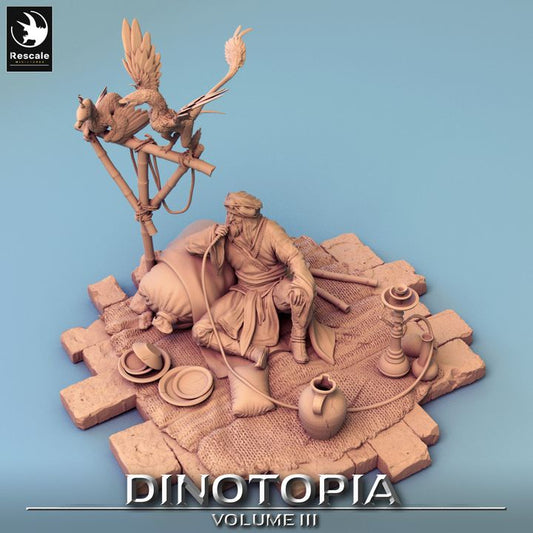 Human Beast Traveler Diorama | Huge | Rescale Miniatures | D&D DnD Pathfinder Miniature