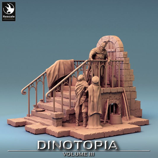 Dinotopia Diorama Steps Scene | Large | Rescale Miniatures | D&D DnD Pathfinder Miniature