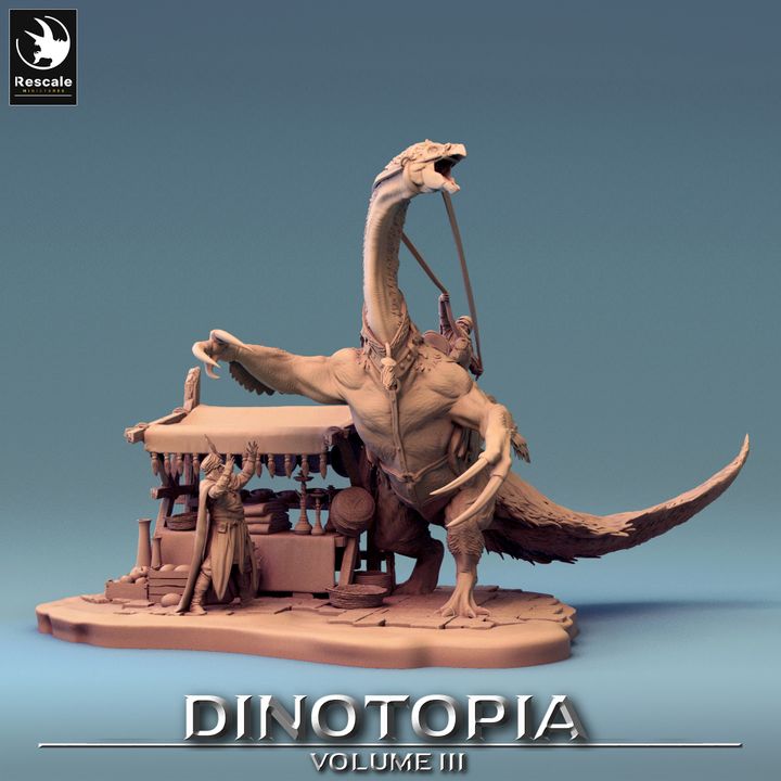 Therizinosaurus Dinosaur Model Beasts | Large | Rescale Miniatures | D&D DnD Pathfinder Miniature