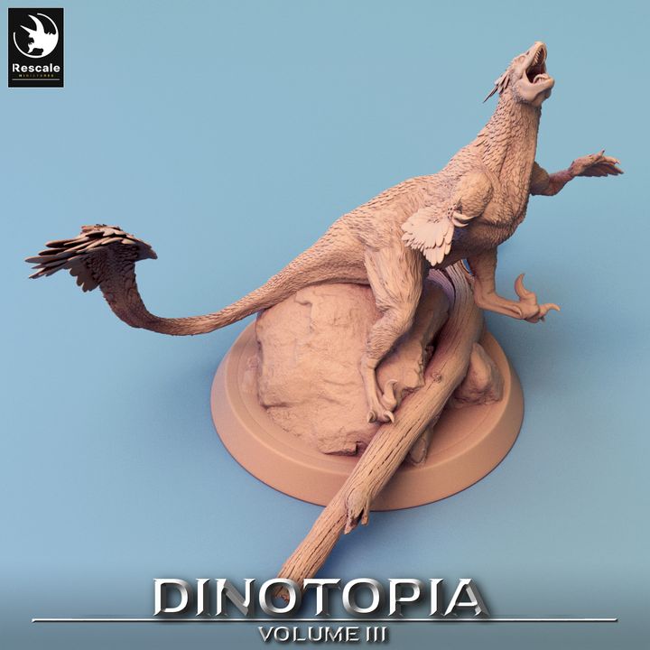 Collection Pyroraptor Dinosaur Beasts | Medium | Rescale Miniatures | D&D DnD Pathfinder Miniature