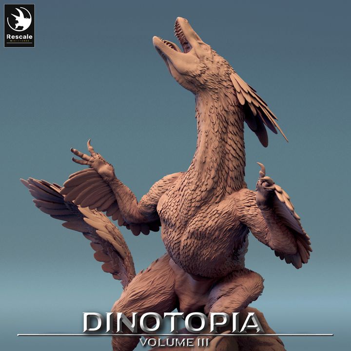 Collection Pyroraptor Dinosaur Beasts | Medium | Rescale Miniatures | D&D DnD Pathfinder Miniature