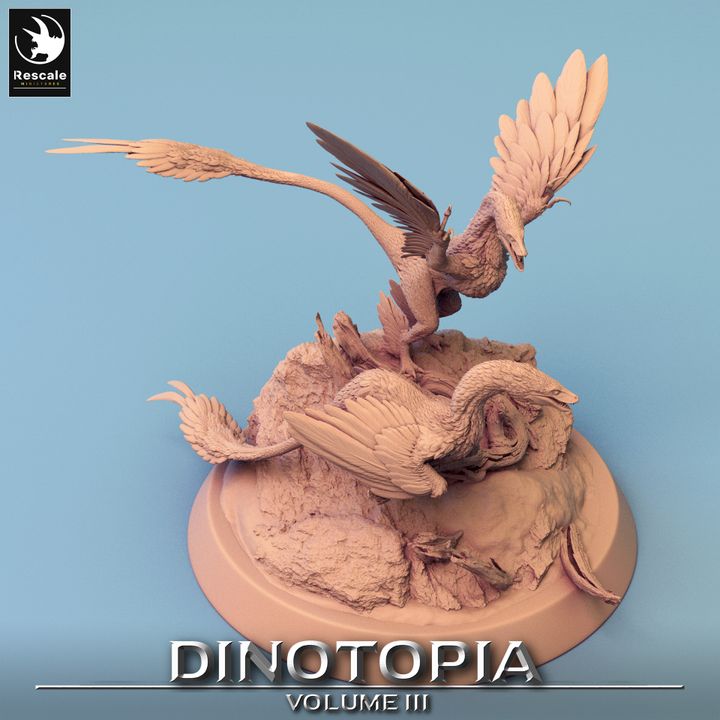 Collection Microraptor Dinosaur Beasts Collection | Medium | Rescale Miniatures | D&D DnD Pathfinder Miniature