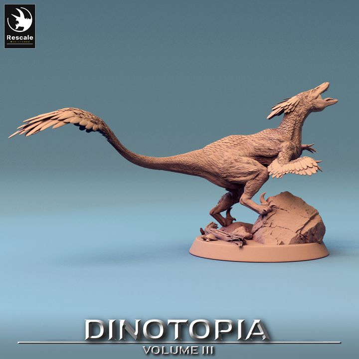 Collection Pyroraptor Dinosaur Beasts | Medium | Rescale Miniatures | D&D DnD Pathfinder Miniature