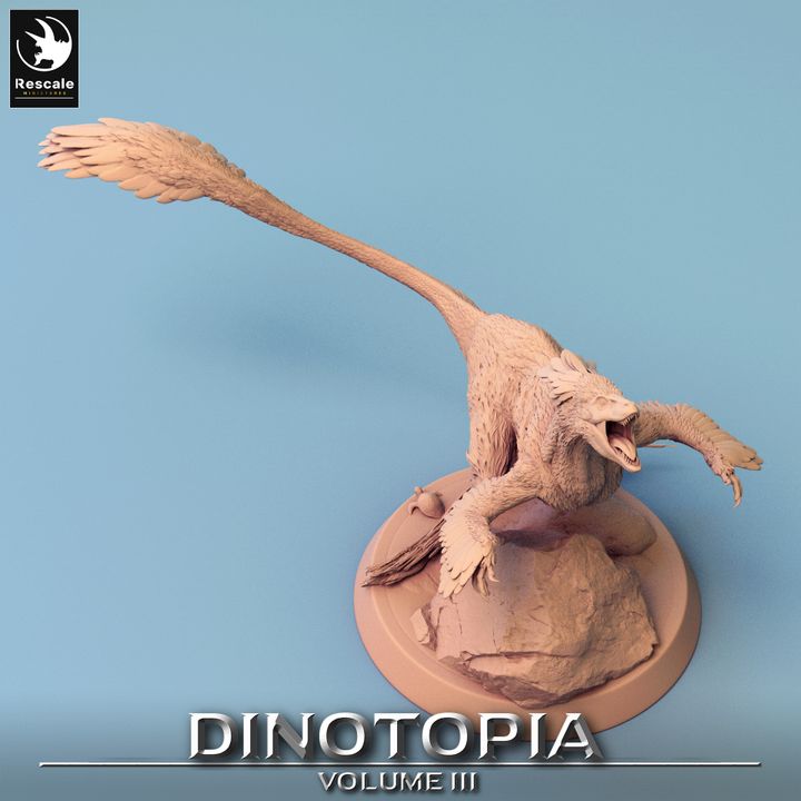Collection Pyroraptor Dinosaur Beasts | Medium | Rescale Miniatures | D&D DnD Pathfinder Miniature