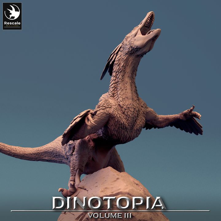 Collection Pyroraptor Dinosaur Beasts | Medium | Rescale Miniatures | D&D DnD Pathfinder Miniature